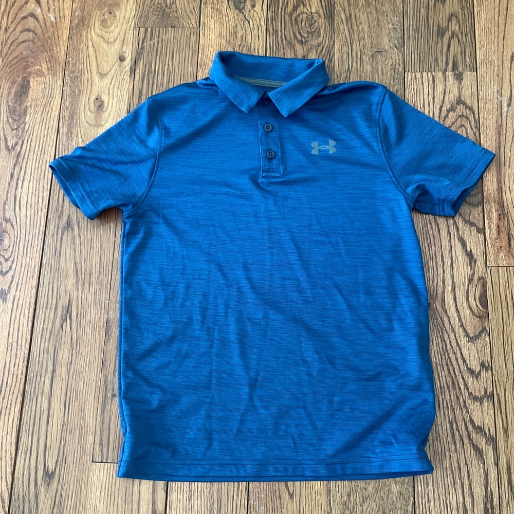 Under Armour size Large boys blue polo